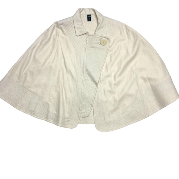 cape EAST 5th vintage ivory S/M wool blend classic please read info on photo2 - Picture 3 of 12